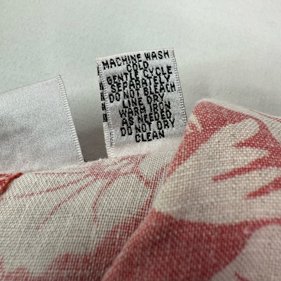 Chico's Vintage 2 Piece Set Jacket Pants Distress Linen Tropical Print Sz Large - Picture 7 of 13